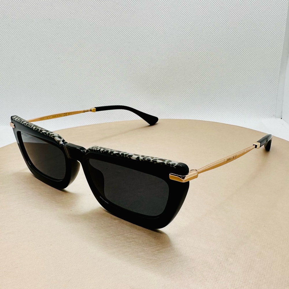 EUC Jimmy Choo Black Vela 55mm Flat Top Sunglasses